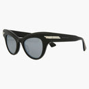 Bottega Veneta Cat Eye Sunglasses Black/Black/Silver (BV1004S-30007851-006)