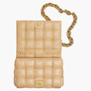 Bottega Veneta Chain Cassette Crossbody Bag Almond