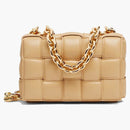 Bottega Veneta Chain Cassette Crossbody Bag Almond