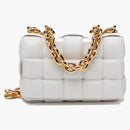 Bottega Veneta Chain Cassette Crossbody Borse gesso