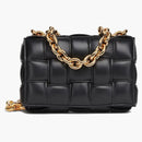 Bottega Veneta Chain Cassette Gold-tone Crossbody Bag Black
