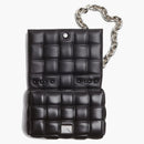 Bottega Veneta Chain Cassette Silver-Tone Crossbody Bag Negro