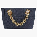 Bottega Veneta Chain Holder Denim Bag Blue