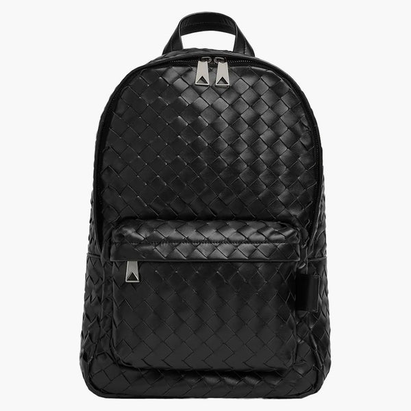 Bottega Veneta Classic Backpack Small Intrecciato Black