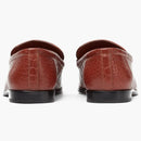 Bottega Veneta Croc-effect Leather Loafer Brown