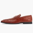 Bottega Veneta Croc-effect Leather Loafer Brown
