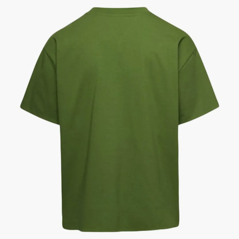 Bottega Veneta s dvojitým vrstveným bavlněným dresem uvolněné tričko Jalapeno/Sesame