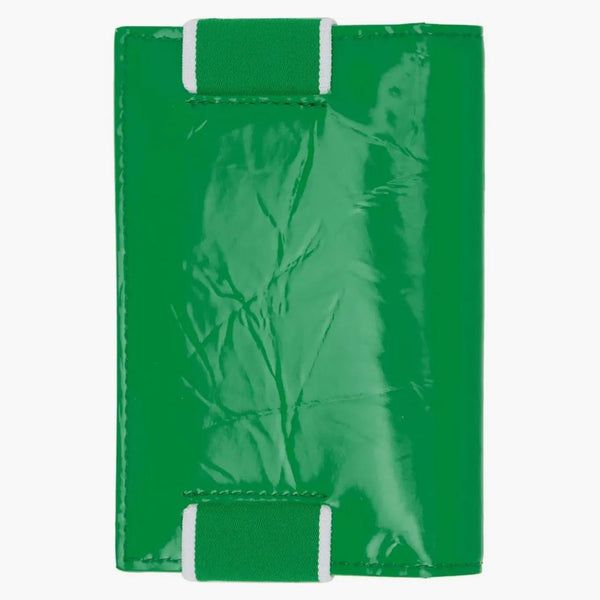 Bottega Veneta Elastic Band Bi-fold Card Case Green / White