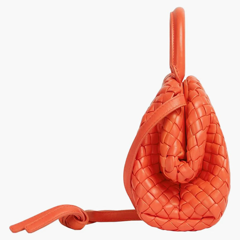 Bottega veneta rukojeť polstrovaná Intreccio Top Hand Mini Sunburst