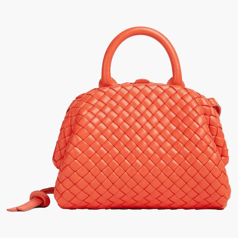 Bottega veneta rukojeť polstrovaná Intreccio Top Hand Mini Sunburst