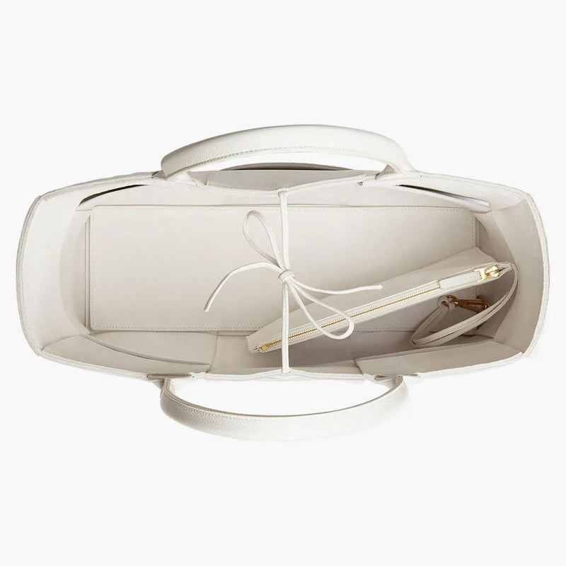 Bottega Veneta Intrecciato Arco Dead Medium White