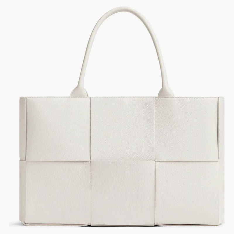 Bottega Veneta Intrecciato Arco Dead Medium White