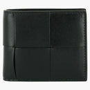 Bottega Veneta Intrecciato Bifold Wallet Black/Silver