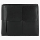 Bottega Veneta Intrecciato Bifold Wallet Black/Silver
