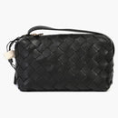 Bottega Veneta Intrecciato Borsa trasversale in oro nero