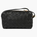 Bottega Veneta Intrecciato Borsa trasversale in oro nero