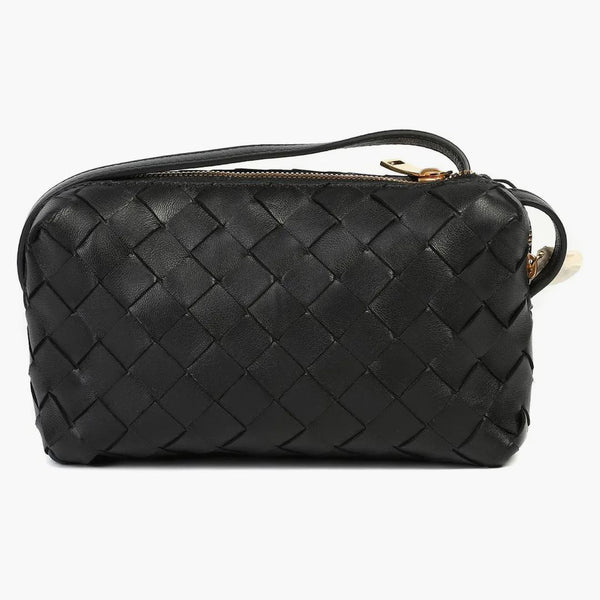 Bottega Veneta Intrecciato Crossbody Bag Gold-Tone Black