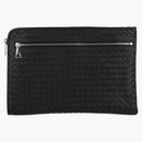 Bottega Veneta Intrecciato Documento Caschia nero/argento