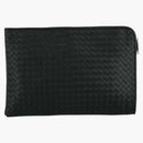 Bottega Veneta Intrecciato Documento Caschia nero/argento