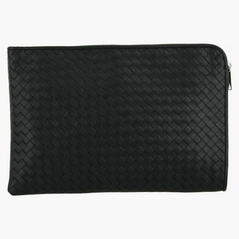 Bottega Veneta Intrecciato Document Pouch Black/Silver