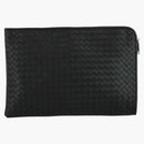 Bottega Veneta Intrecciato Documento Caschia nero/argento