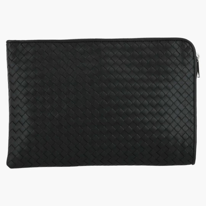 Bottega Veneta Intrecciato Document Pouch Black/Silver