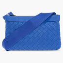 Bottega Veneta intrecciato duo crossbody cobalt blue