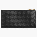 Bottega Veneta Intrecciato L Zip Around Wallet Black