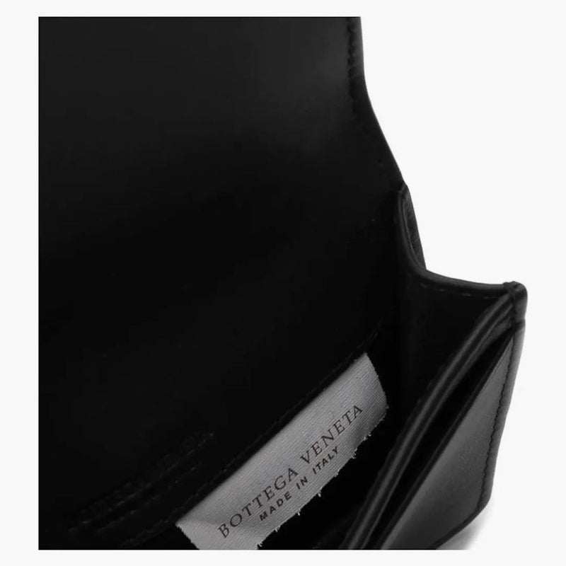 Bottega Veneta Intrecciato Leather Card Case Black