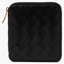 Bottega Veneta Intrecciato de cuero billetera negra