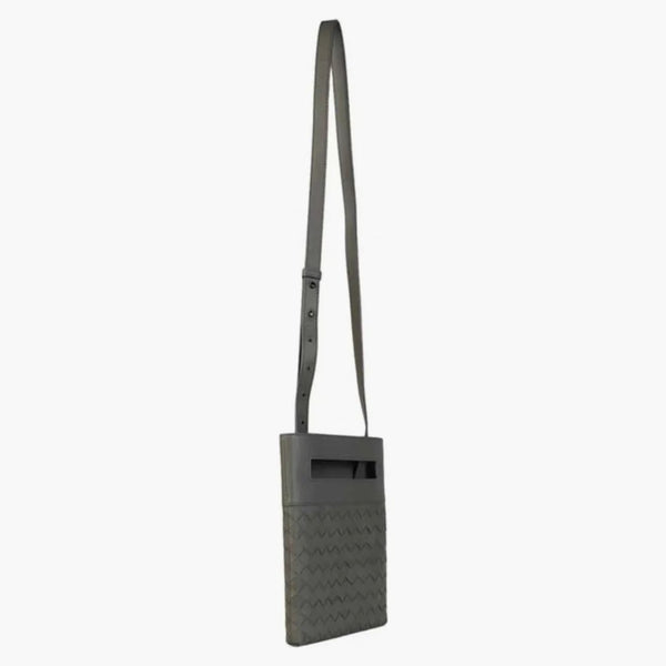 Bottega Veneta Intrecciato Messenger Graphite