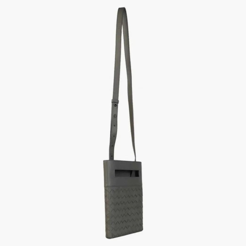 Bottega Veneta Intrecciato Messenger Graphite