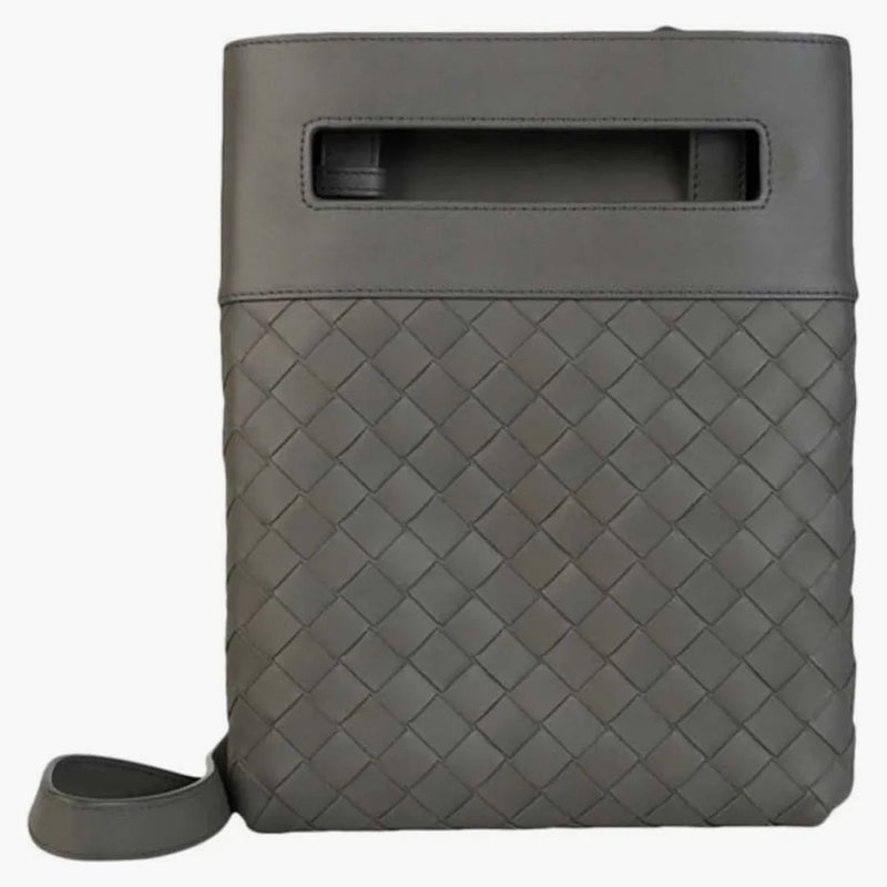 Bottega Veneta Intrecciato Messenger Graphite