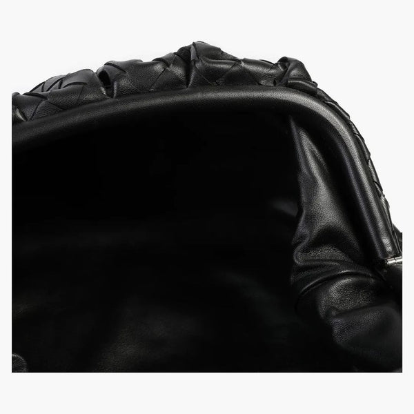 BOTTEGA Veneta Intrecciato Pouch Bag Black