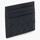 Bottega Veneta Intrecciato Weave (6 ranura) Billetera Negro