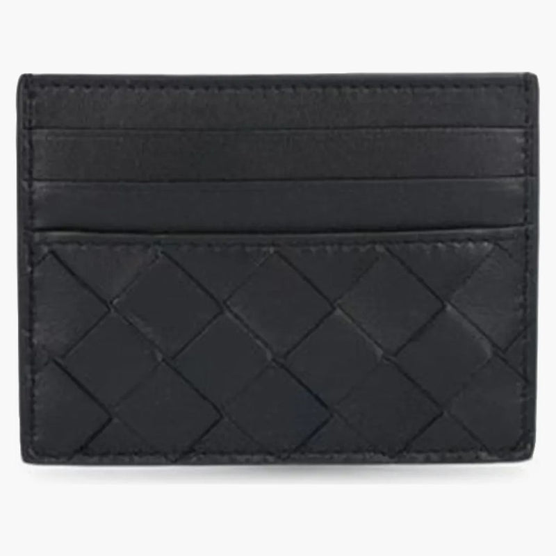 Bottega Veneta Intrecciato Weave (6 Slot) Wallet Black