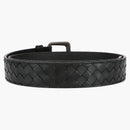 Bottega Veneta Intrecciato Weave Belt Black