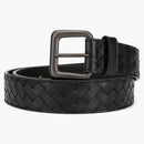 Bottega Veneta Intrecciato Weave Belt Black