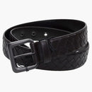 Bottega Veneta Intrecciato Weave Belt Brown