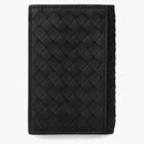 Bottega Veneta Intrecciato Weave Card Holder Black