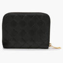 Bottega Veneta Intrecciato Weave Coin Purse Black