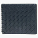 Bottega Veneta Intrecciato Weave Wallet Navy