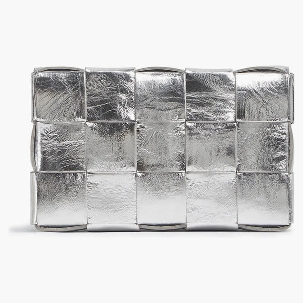 Bottega Veneta Intreccio Casesette Silver