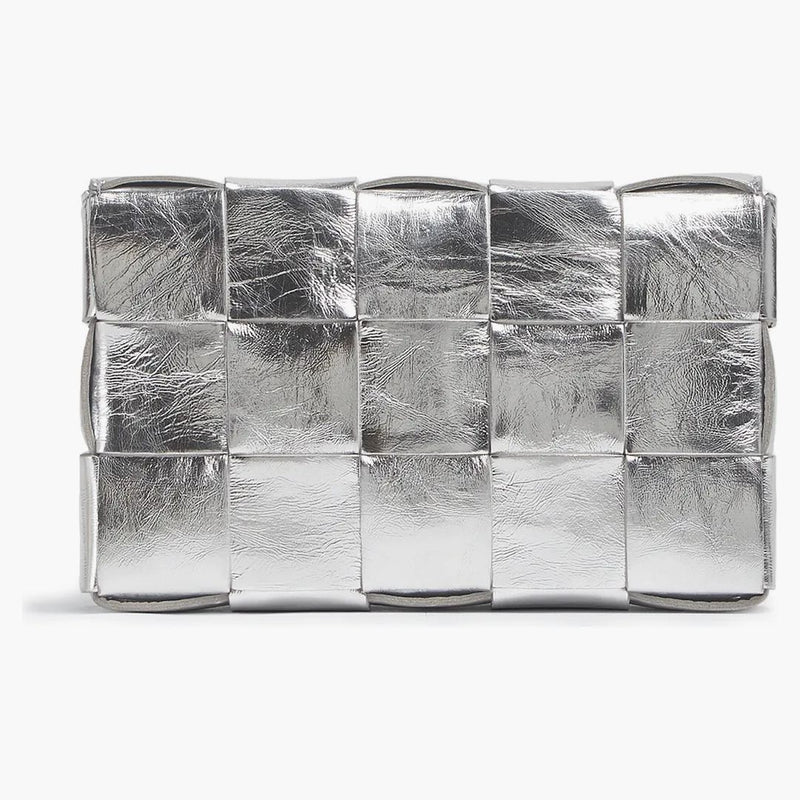 Bottega Veneta Intreccio Casesette Silver
