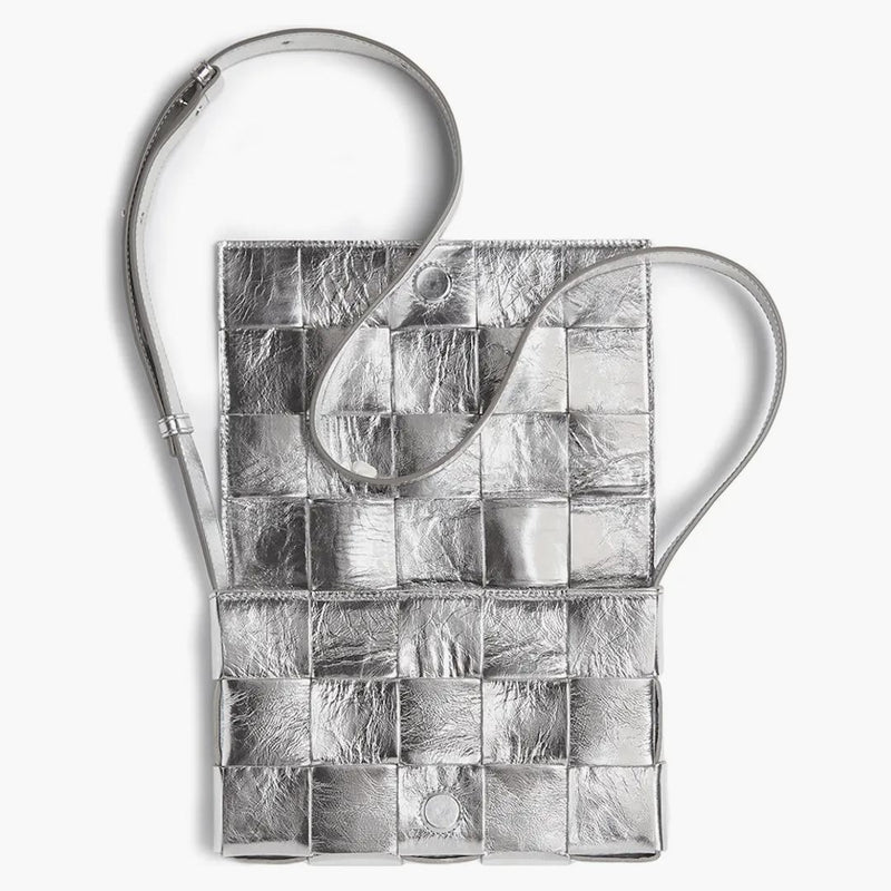 Bottega Veneta Intreccio Casesette Silver
