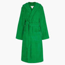 Bottega Veneta Intreccio Pattern Cotton Bathrobe Grass