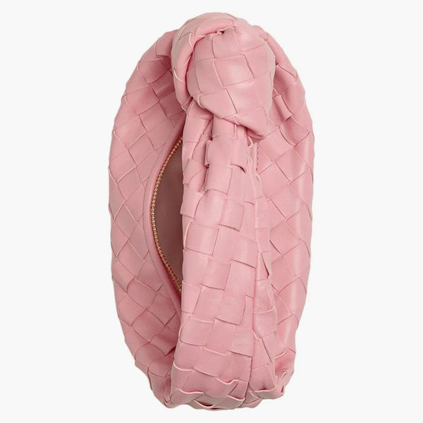 Bottega Veneta Jodie Top Handle Mini Intrecciato Pink