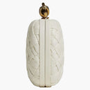 Bottega Veneta Knot Foulard Intrecciato Minaudiere Bone