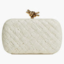 Bottega Veneta Knot Foulard Intrecciato Minaudiere Bone