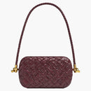 Bottega Veneta Knot Foulard Intrecciato Minaudere on Strap Barolo